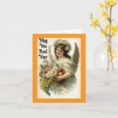 Carte de voeux bon thanksgiving Angel (Fleur jaune)
