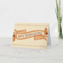 Carte de voeux bon thanksgiving bannière