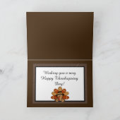 Carte de voeux bon thanksgiving dinde (Intérieur)
