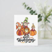 Carte de voeux bon thanksgiving Gnomes (Debout devant)