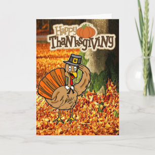 Carte de voeux bon thanksgiving jour
