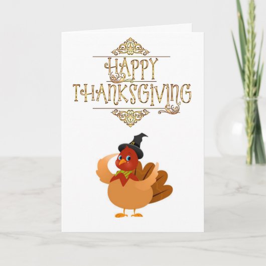 Carte de voeux bon thanksgiving jour (Devant)