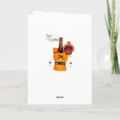 Carte de voeux bon thanksgiving jour, Vin (Dos)