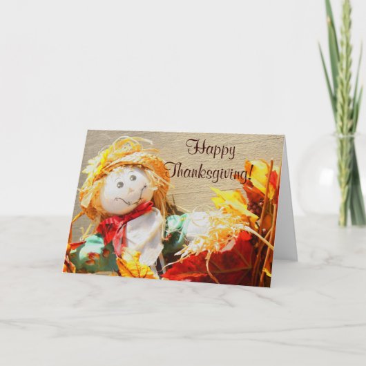 Carte de voeux bon thanksgiving Little Scarecrow (Devant)