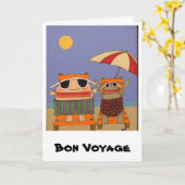 Carte de voeux Bon Voyage (Fleur jaune)