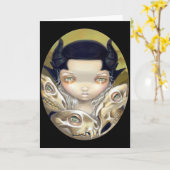 Carte de voeux "Bones délicates" (Fleur jaune)