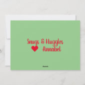 Carte de vœux bonhomme de neige mignon (Dos)