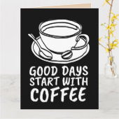 CARTE DE VOEUX BONJOUR CAFÉ (Fleur jaune)