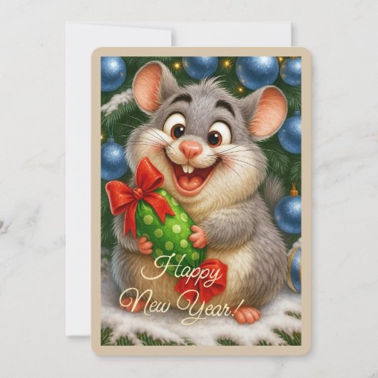 Carte de vœux Bonne Année (Devant)