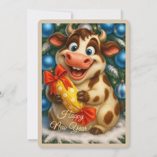 Carte de vœux Bonne Année (Devant)