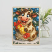 Carte de vœux Bonne Année (Debout devant)