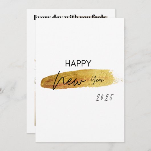 CARTE DE VOEUX BONNE ANNÉE 2025 (Devant / Derrière)