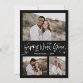 Carte de vœux Bonne Année Ciel scintillant (Devant)