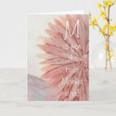 Carte de voeux "Bonne fête des mères" Fleur rose (Fleur jaune)