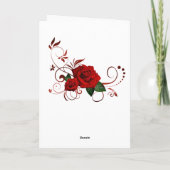 Carte de voeux Bonne fête des mères Rose rouge (Dos)