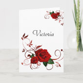 Carte de voeux Bonne fête des mères Rose rouge (Devant)