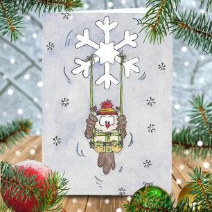 carte de vœux BONNE FÊTE D'HIVER par Nicole Janes