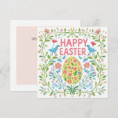 Carte de voeux "Bonne Pâques" (Devant / Derrière)