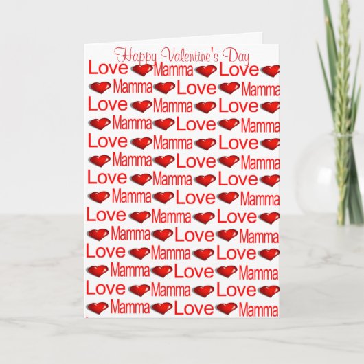 Carte de vœux Bonne Saint-Valentin Maman Cœur Roug (Devant)