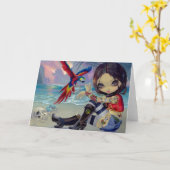 Carte de voeux "Bootstrap Betsy" (Fleur jaune)