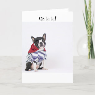 Carte de voeux Boston Terrier