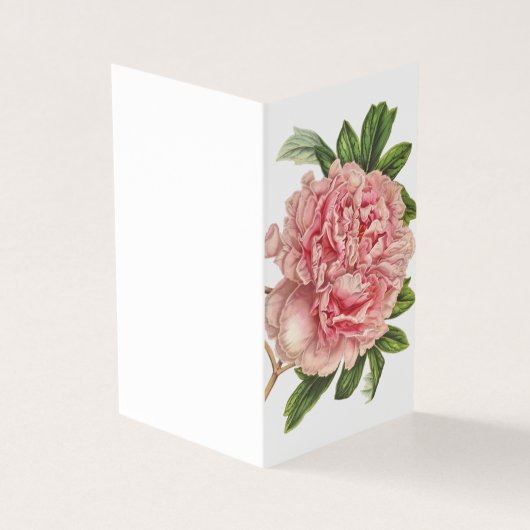 Carte de voeux botanique de pivoine vintage (Outside)