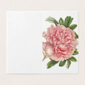 Carte de voeux botanique de pivoine vintage (Outside Unfolded)