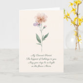 Carte de vœux botanique délicate pour ami (Fleur jaune)