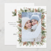 Carte de vœux botanique photo (Devant / Derrière)