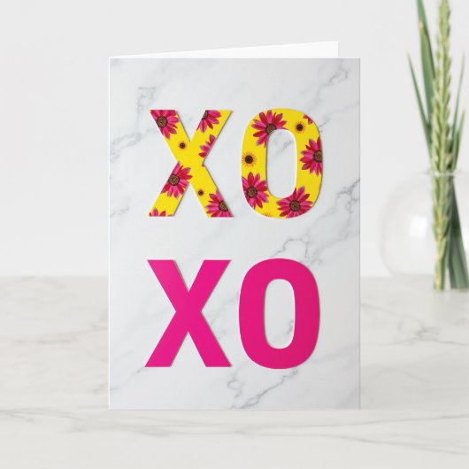Carte de vœux botanique Xoxo (Devant)