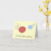 Carte de voeux bouclée de birdies (Fleur jaune)