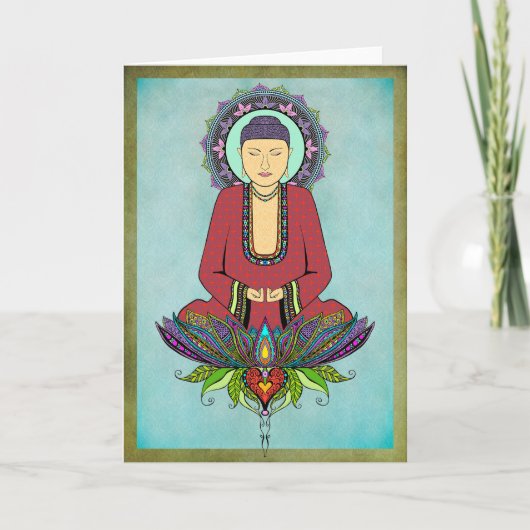 Carte de voeux Bouddha électrique (Devant)