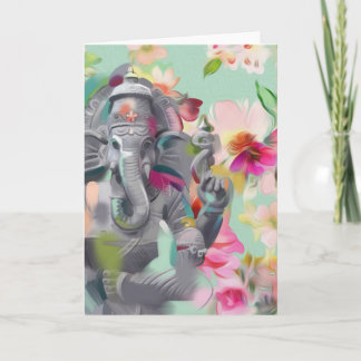 Carte de voeux Bouddha Ganesha Art | positivité