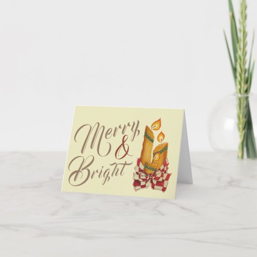 Carte de vœux Bougies de Noël (Devant)