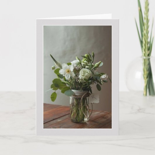 Carte de Vœux - Bouquet dans un Pot (Devant)