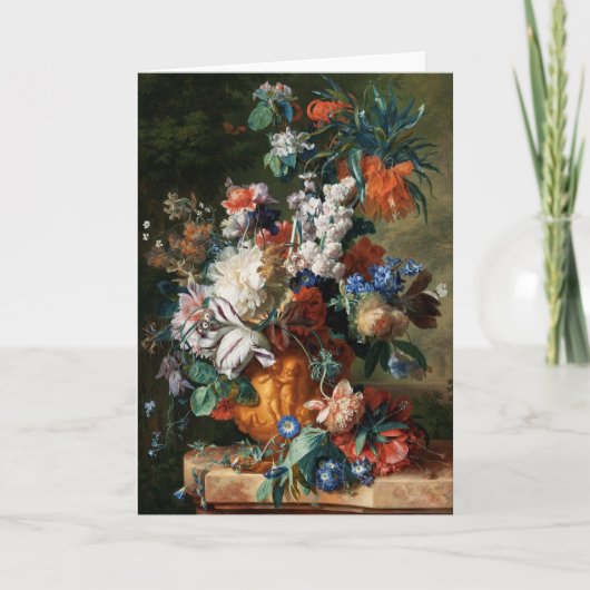 Carte de voeux Bouquet de fleurs de Van Huysum (Devant)