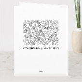 carte de vœux bouquet de tulipes à colorier (Dos)