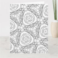 carte de vœux bouquet de tulipes coloriez-moi