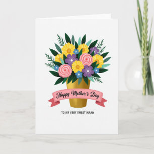 Carte de vœux Bouquet Doré