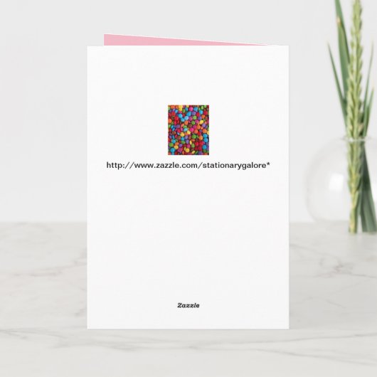 Carte de voeux Bouton Candy (Dos)