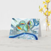 Carte de voeux Bowl of Marbles (Fleur jaune)