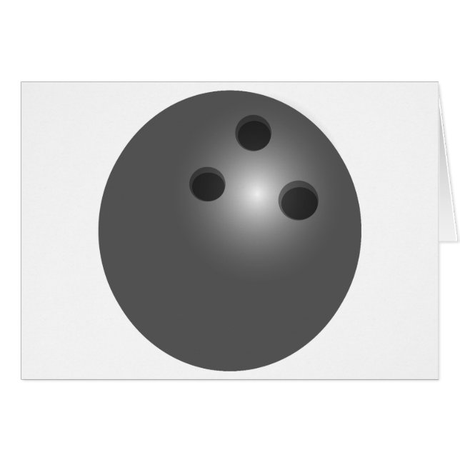 Carte de voeux Bowling Ball (Devant horizontal)