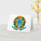 Carte de voeux Brésil Armoiries (Fleur jaune)