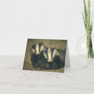 Carte de voeux Brockwatch badger