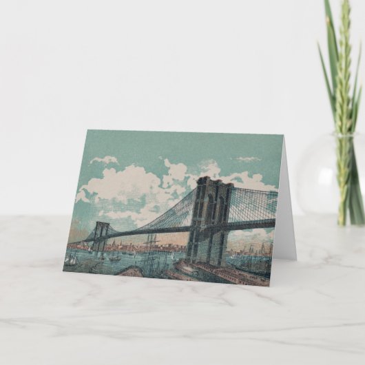 Carte de voeux Brooklyn Bridge (Devant)