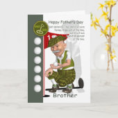 Carte de voeux Brother Golf Fête des pères Golf (Fleur jaune)