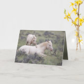 Carte de voeux Brother Wild Horse (Fleur jaune)