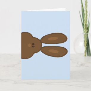 Carte de voeux Brown de visage de lapin de Pâques