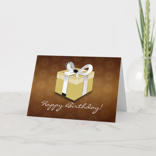 Carte de voeux Brown, Gold et White pour anniversa (Devant)