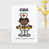 Carte de voeux Brown pour infirmière de sexe mascu (Fleur jaune)